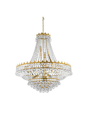 Versailles  13Lt Chandelier  - Gold Metal & Crystal