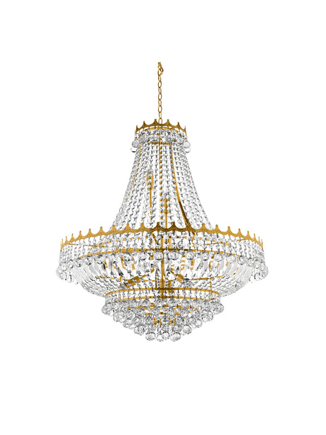 Versailles  13Lt Chandelier  - Gold Metal & Crystal