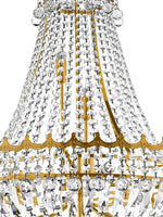Searchlight Electric Versailles  13Lt Chandelier  - Gold Metal & Crystal 9112-82GO