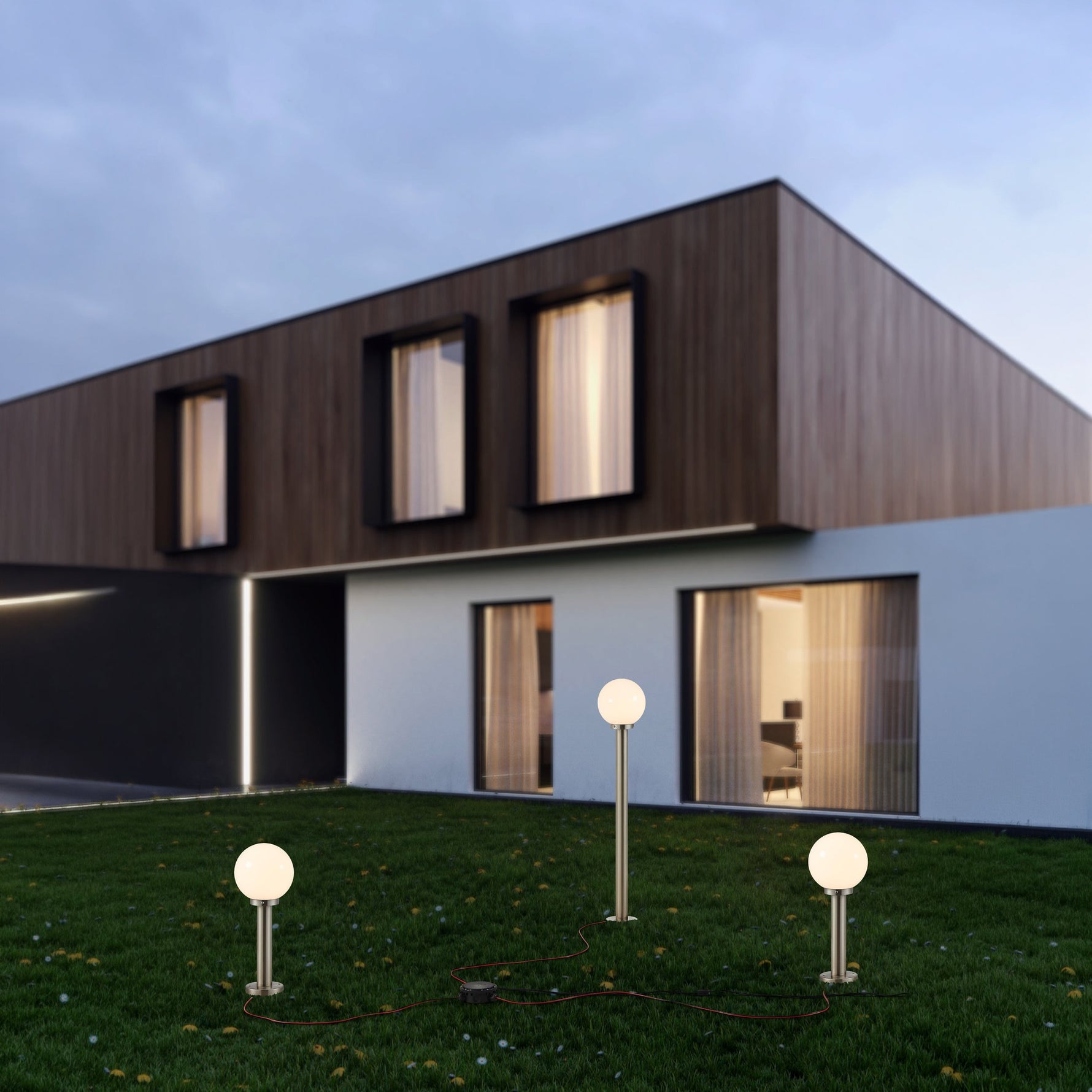 Eglo EU Bailrigg Steel & Wood, Black/Brown Wall Light product image - Endon Lighting from First Light Direct with great prices and fast UK delivery