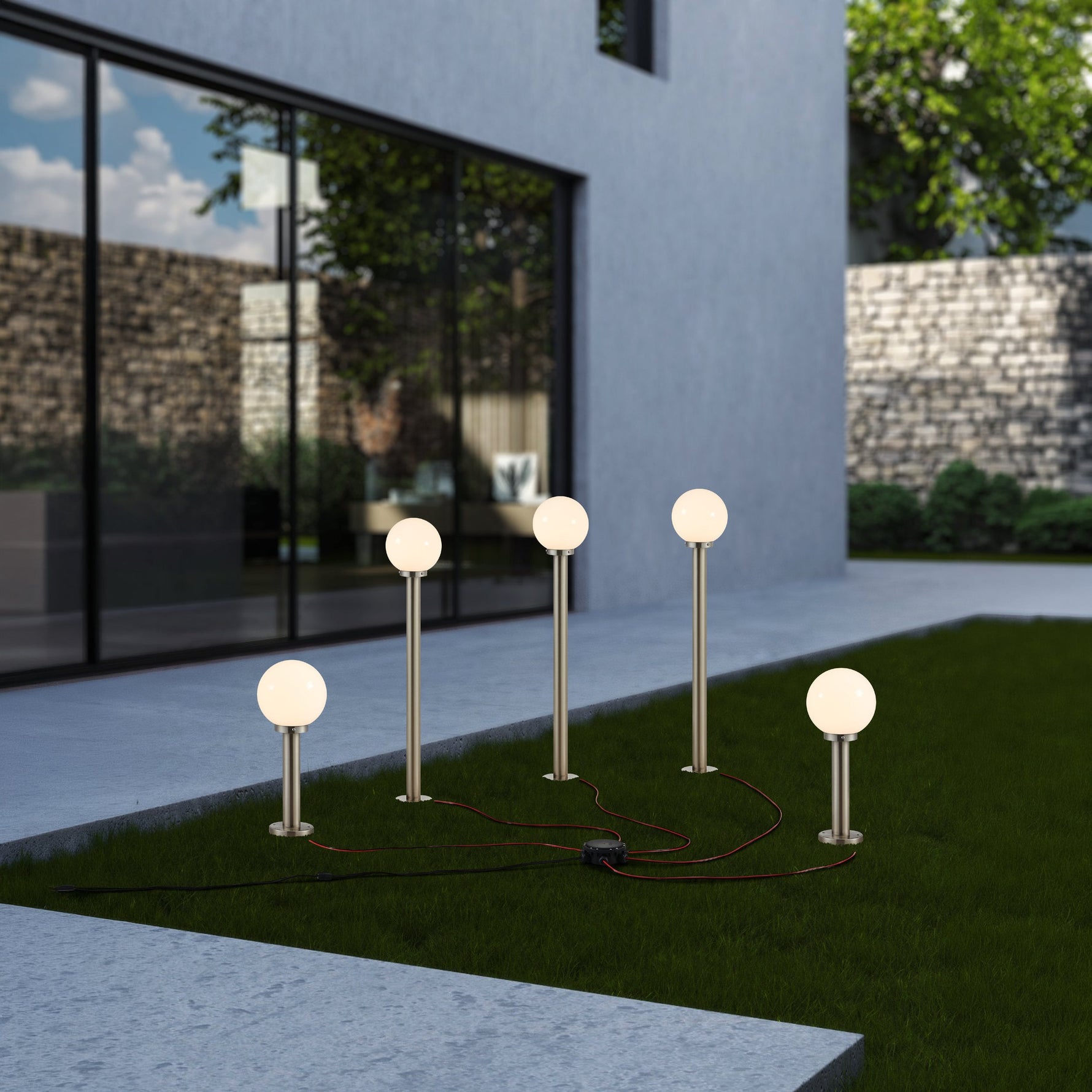 Eglo EU Fueva 6-Z Smart Control RGB IP44 Plastic Round Recessed Light, 12cm Satin Nickel product image - Endon Lighting from First Light Direct with great prices and fast UK delivery