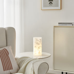 Eglo EU GEO Table Lamp – White Glass & Plastic, E14, Indoor Accent Lighting