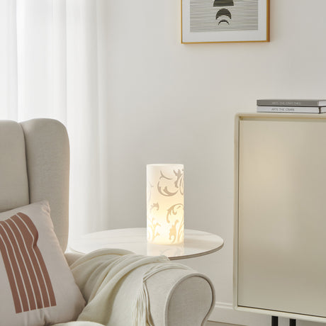 Eglo EU GEO Table Lamp – White Glass & Plastic, E14, Indoor Accent Lighting