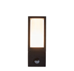 Avenue Outdoor Wall Light- Black Metal & White Polycarbonate