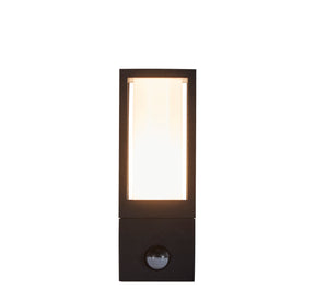 Avenue Outdoor Wall Light- Black Metal & White Polycarbonate