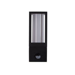 Searchlight Electric Avenue Outdoor Wall Light- Black Metal & White Polycarbonate 91251-1BK-PIR