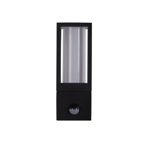 Searchlight Electric Avenue Outdoor Wall Light- Black Metal & White Polycarbonate 91251-1BK-PIR