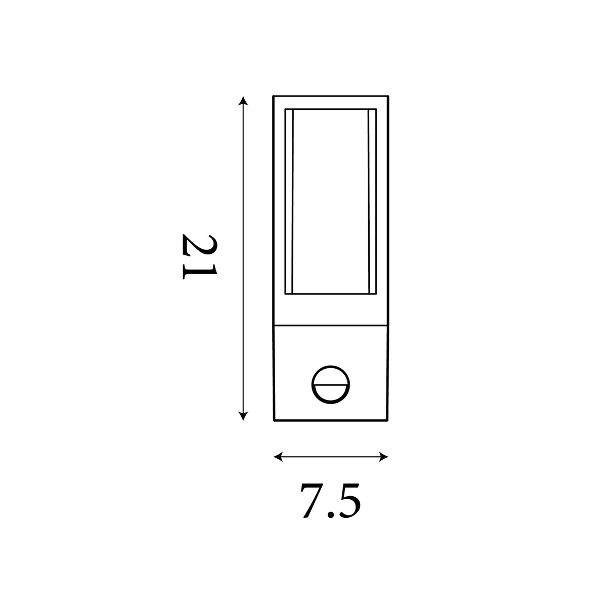 Searchlight Electric Avenue Outdoor Wall Light- Black Metal & White Polycarbonate 91251-1BK-PIR