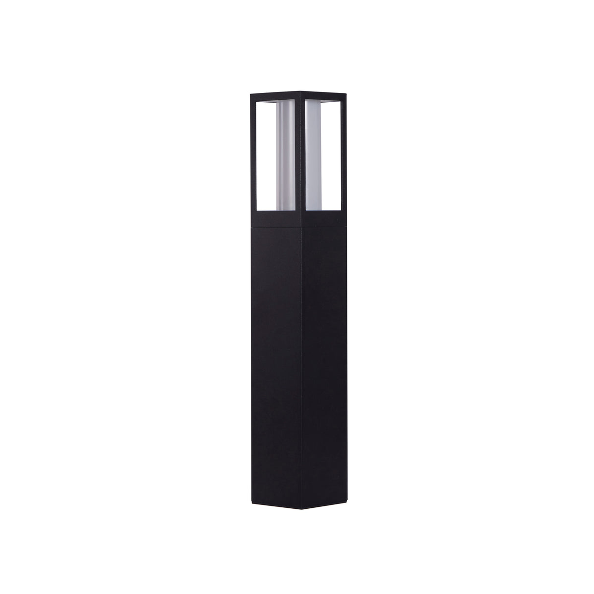 Searchlight Electric Avenue Outdoor Post - Black Metal & Matt White Polycarbonate 91251-450