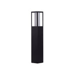Searchlight Electric Avenue Outdoor Post - Black Metal & Matt White Polycarbonate 91251-450