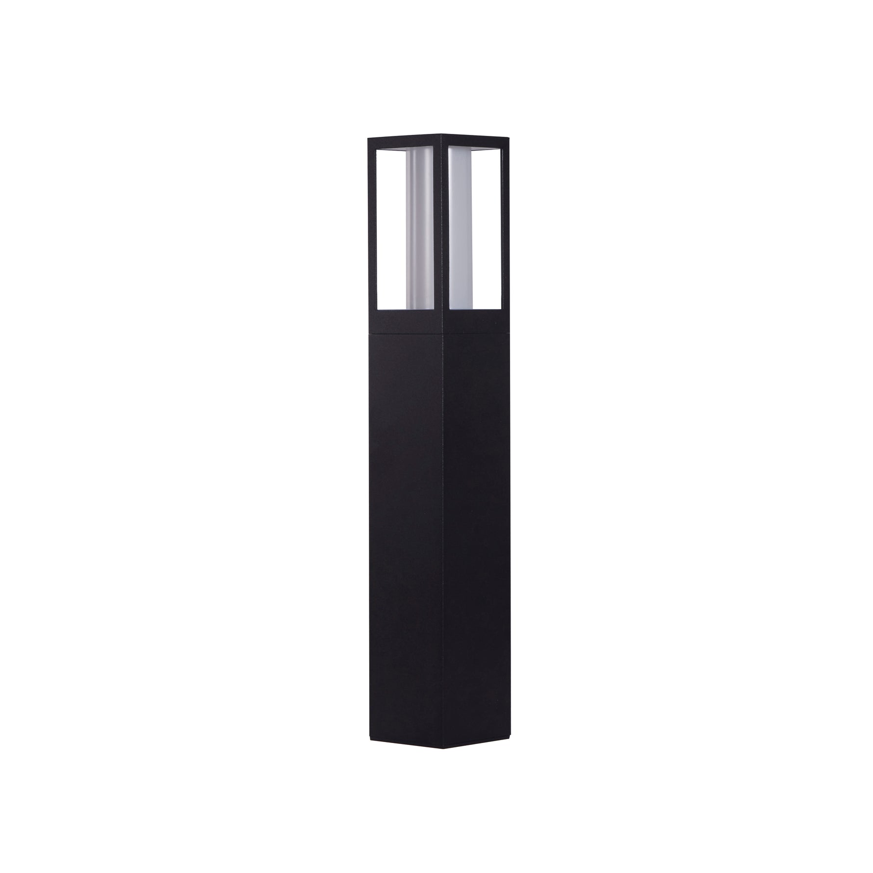 Searchlight Electric Avenue Outdoor Post - Black Metal & Matt White Polycarbonate 91251-450