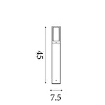 Searchlight Electric Avenue Outdoor Post - Black Metal & Matt White Polycarbonate 91251-450