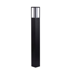 Searchlight Electric Avenue Outdoor Post - Black Metal & Matt White Polycarbonate 91251-730
