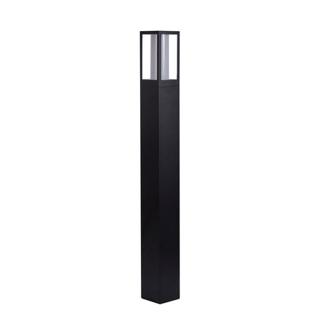 Searchlight Electric Avenue Outdoor Post - Black Metal & Matt White Polycarbonate 91251-730