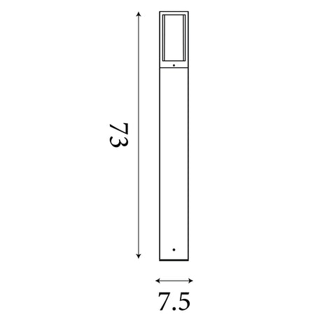 Searchlight Electric Avenue Outdoor Post - Black Metal & Matt White Polycarbonate 91251-730