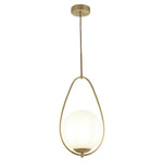 Avalon  Pendant  - Gold Metal & Opal Glass