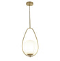 Avalon  Pendant  - Gold Metal & Opal Glass