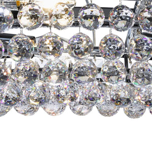 Searchlight Electric Vesuvius 24Lt Pendant  -   Chrome, Clear Coffin & Ball Drops 9190CC