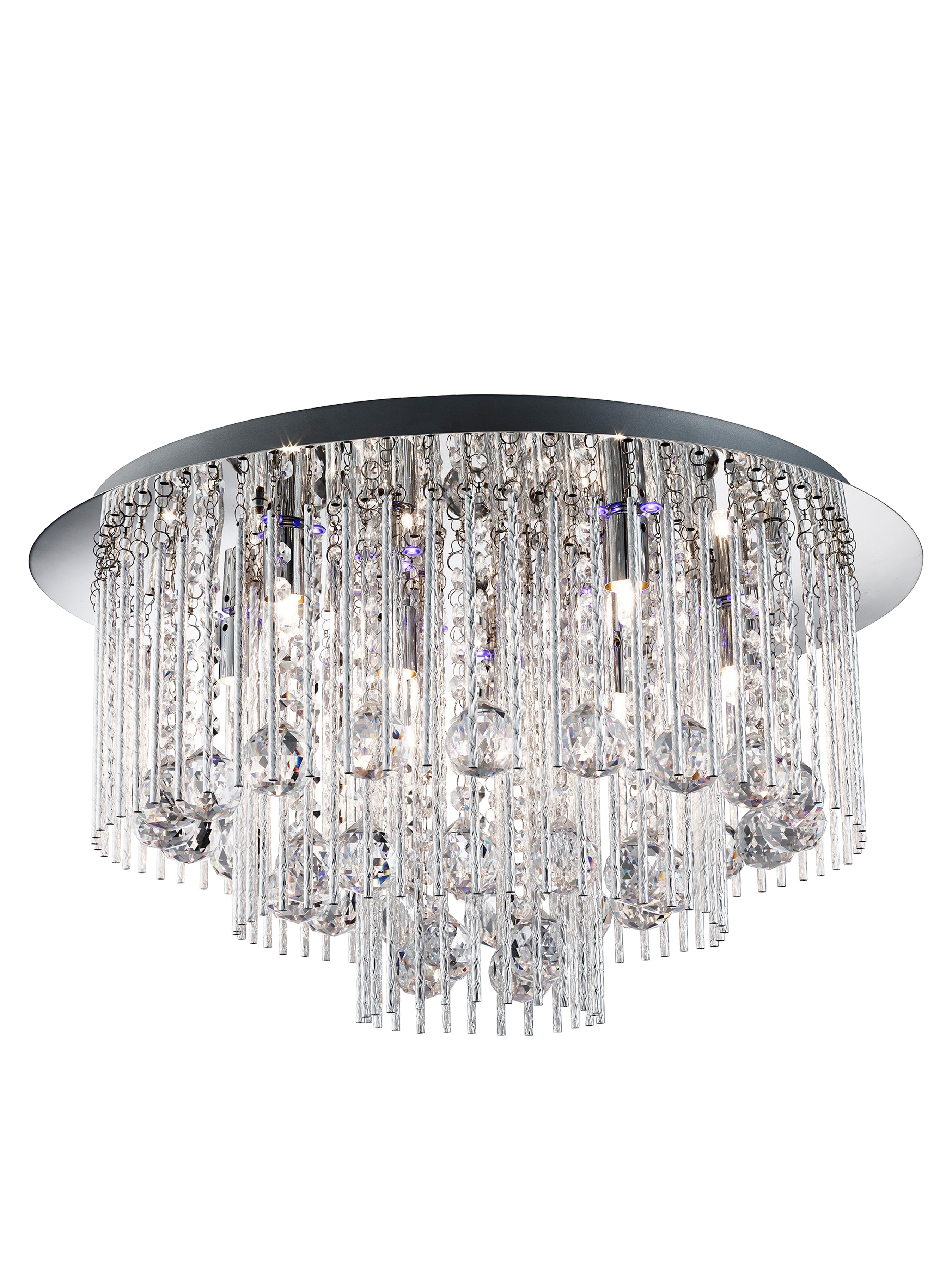 Beatrix 8Lt Flush - Chrome Metal & Crystal