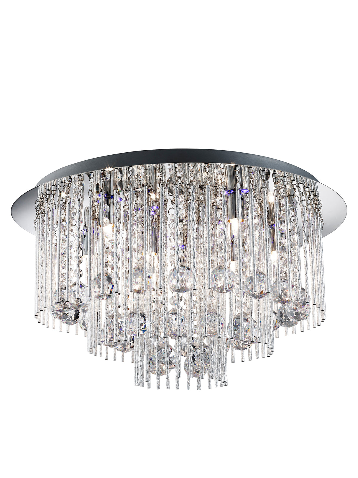 Beatrix 8Lt Flush - Chrome Metal & Crystal