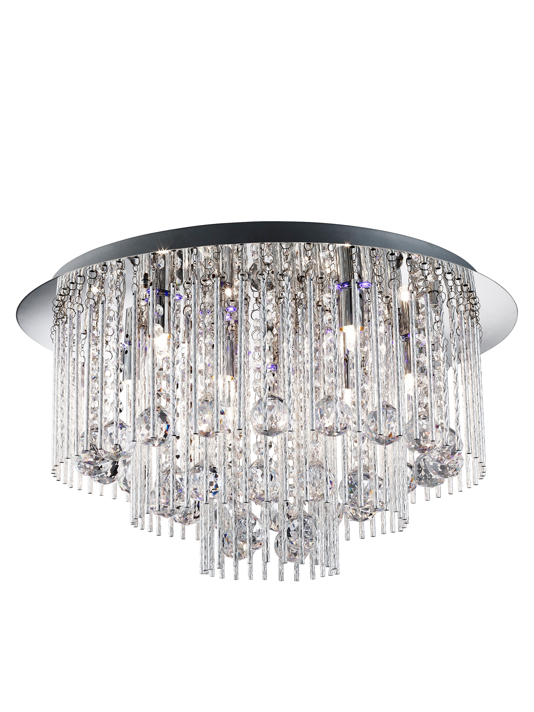 Beatrix 8Lt Flush - Chrome Metal & Crystal