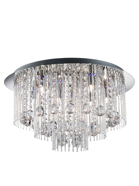 Beatrix 8Lt Flush - Chrome Metal & Crystal