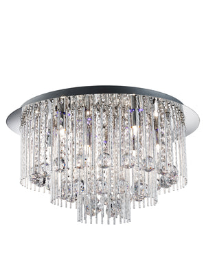 Beatrix 8Lt Flush - Chrome Metal & Crystal