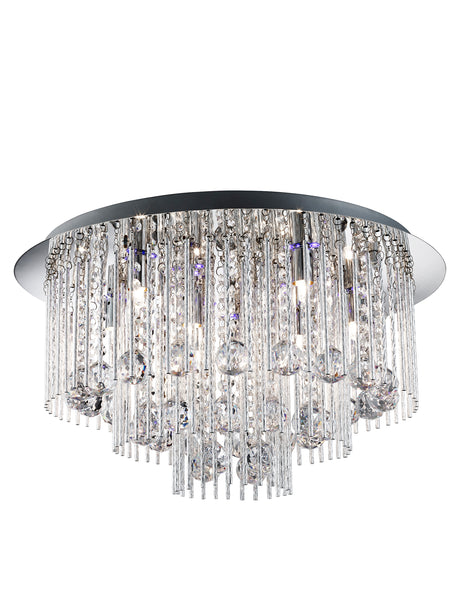 Beatrix 8Lt Flush - Chrome Metal & Crystal
