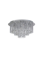 Searchlight Electric Beatrix 8Lt Flush - Chrome Metal & Crystal 9198-8CC