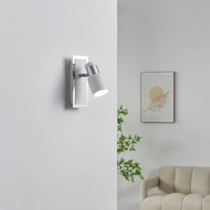Eglo EU Davida Steel Chrome & White LED Single Wall Spotlight
