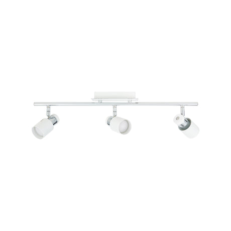 Eglo EU Davida Steel Chrome & White LED 3-Light Ceiling Spotlight