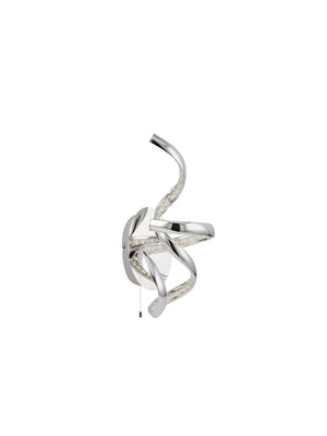 Searchlight Electric Twirls Wall Light  - Chrome Metal & Glass 9208CC