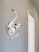Searchlight Electric Twirls Wall Light  - Chrome Metal & Glass 9208CC