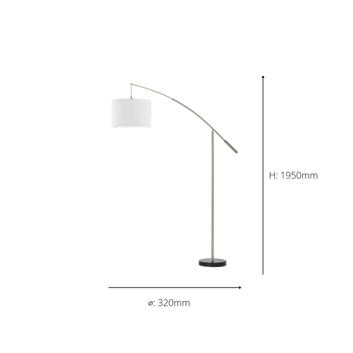 Eglo EU Nadina Steel White Classic Floor Lamp