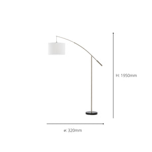 Eglo EU Nadina Steel White Classic Floor Lamp