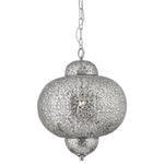 Fretwork Pendant  - Laser Cut Nickel Metal