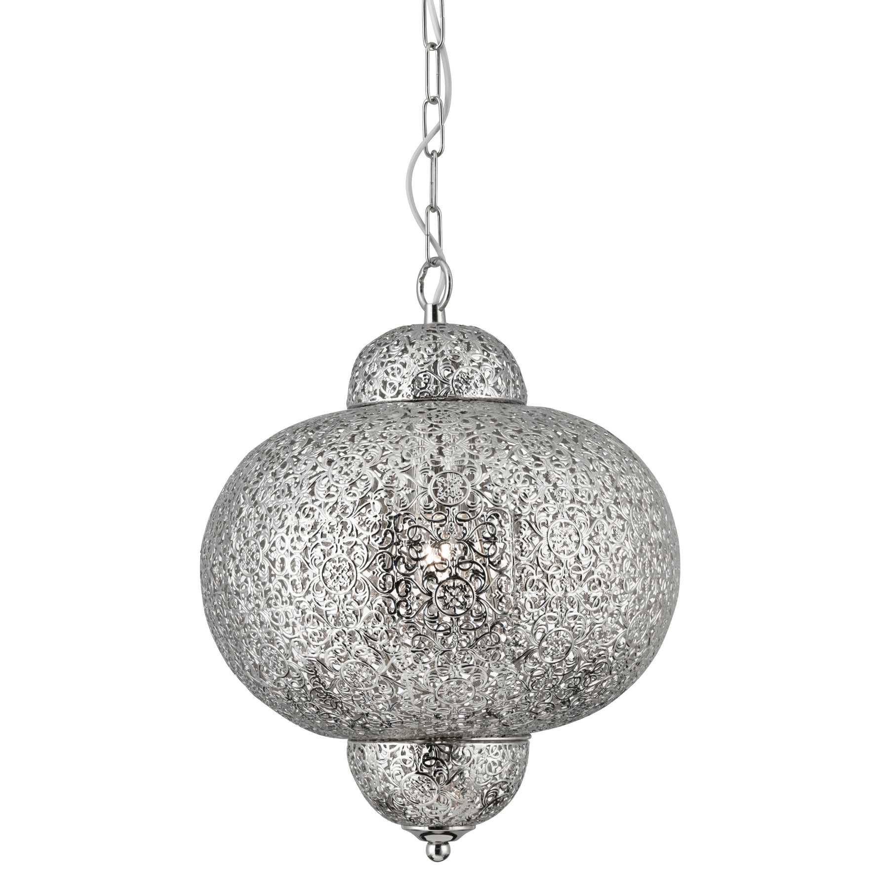 Fretwork Pendant  - Laser Cut Nickel Metal