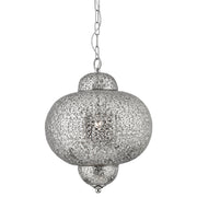 Fretwork Pendant  - Laser Cut Nickel Metal
