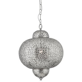 Fretwork Pendant  - Laser Cut Nickel Metal