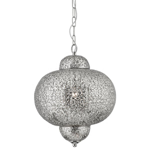 Fretwork Pendant  - Laser Cut Nickel Metal
