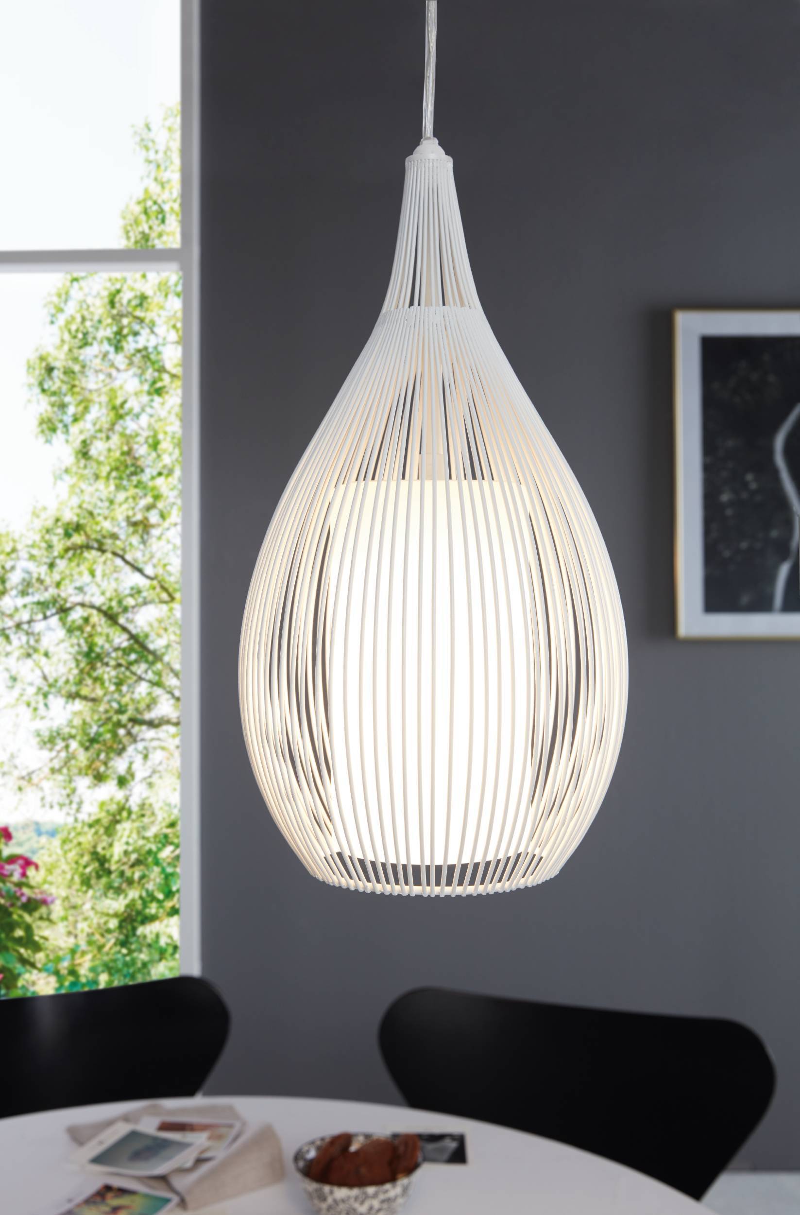Eglo EU Gita 2 Chrome Metal & Plastic LED Bathroom Wall Light, 35cm