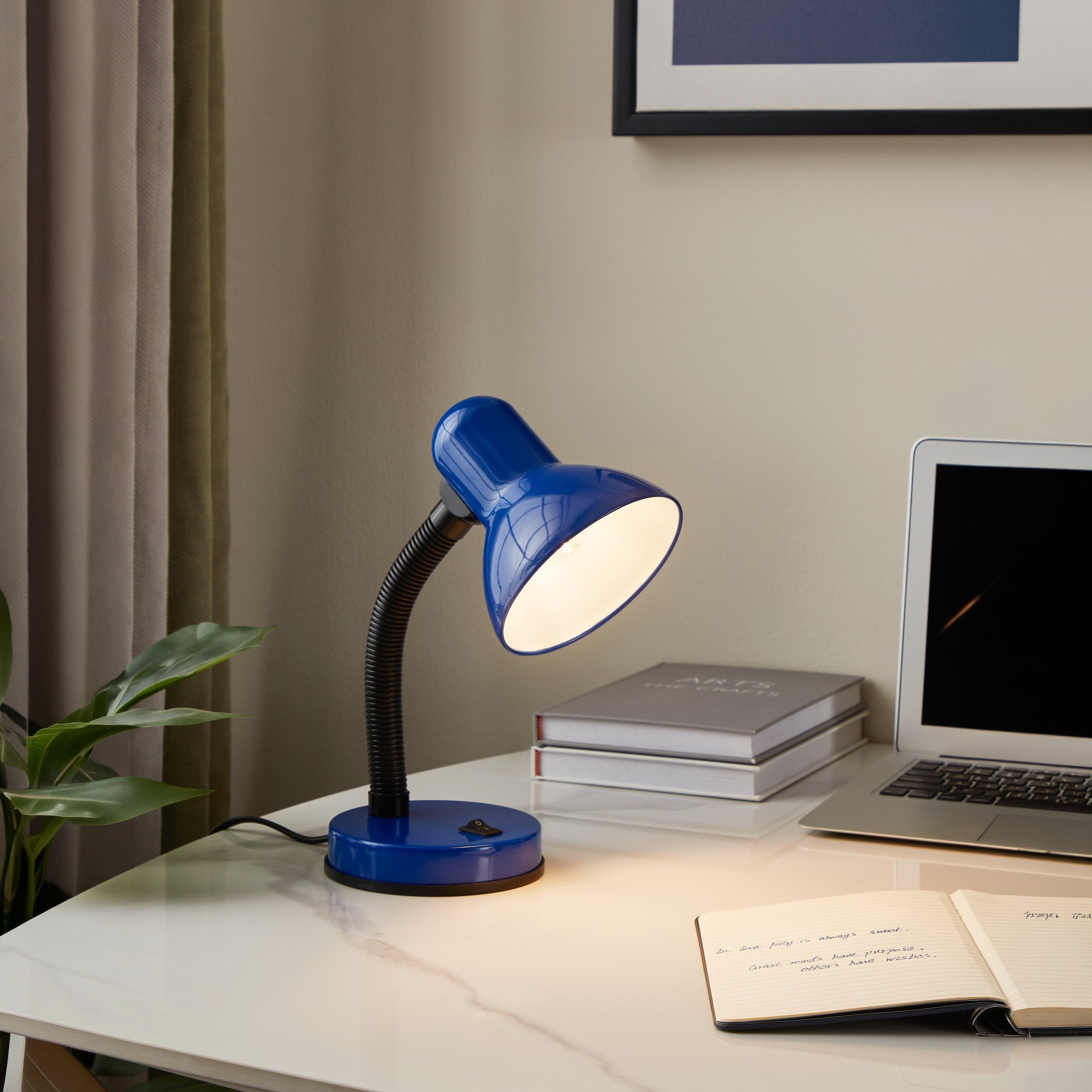 Eglo EU Basic Silver Plastic Flexible Table Lamp