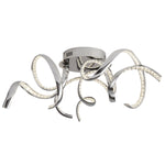 Twirls LED Flush- Chrome & Clear Crystal