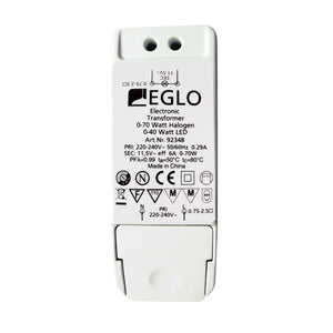 Eglo EU Electronic Transformer – White, Dimmable, 0?70W, Indoor Lighting Accessory
