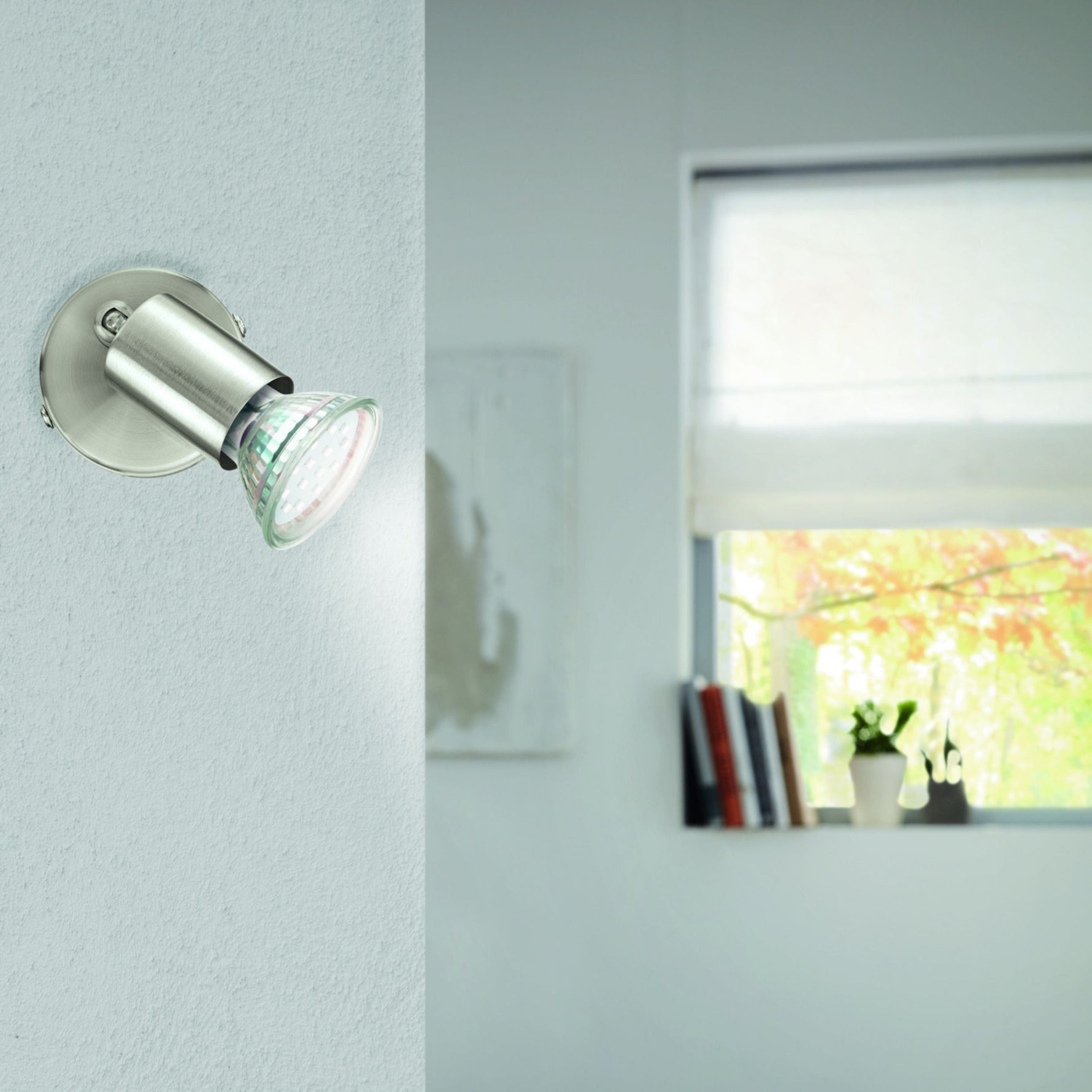 Eglo EU Saliceto Satin Nickel Aluminium LED Warm White Single Recessed Light, 88 x 42mm product image - Endon Lighting from First Light Direct with great prices and fast UK delivery