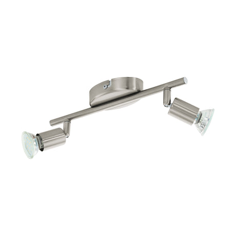 Eglo EU Buzz-LED Satin Nickel Steel 2-Light Spotlight