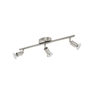Eglo EU Buzz-LED Satin NIckel Steel 3-Light Spotlight