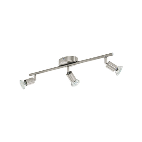 Eglo EU Buzz-LED Satin NIckel Steel 3-Light Spotlight