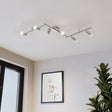 Eglo EU Buzz-LED Satin Nickel Steel 6-Light Spotlight