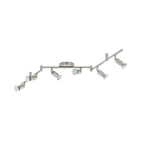 Eglo EU Buzz-LED Satin Nickel Steel 6-Light Spotlight